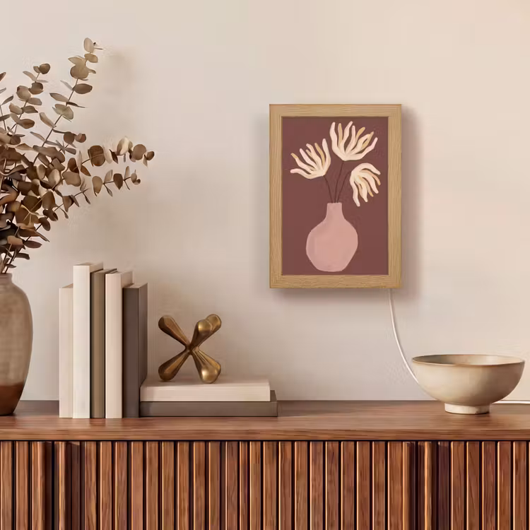 Gepersonaliseerde Lightbox - Bloemen - Vaas - Abstract - Modern - Aardetinten — 4