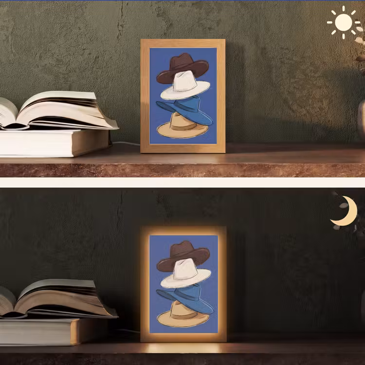 Gepersonaliseerde Lightbox - Hoeden - Gestapeld - Mode - Kleurrijk - Illustratie — 5