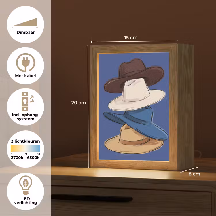 Gepersonaliseerde Lightbox - Hoeden - Gestapeld - Mode - Kleurrijk - Illustratie — 7