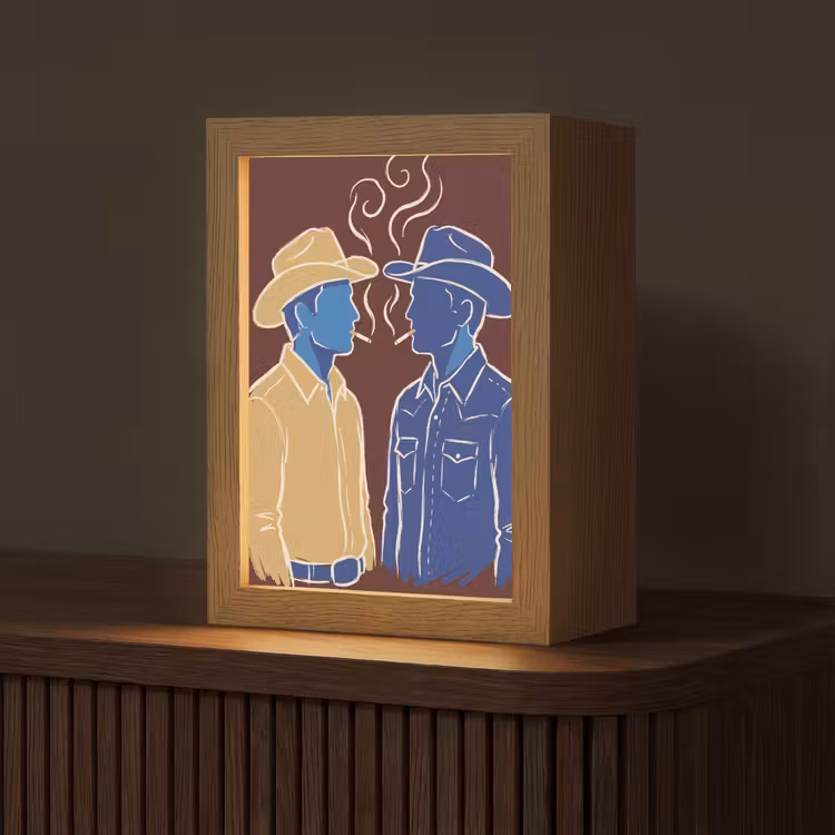 Gepersonaliseerde Lightbox - Mensen - Profiel - Sigaret - Abstract - Kunst — 1