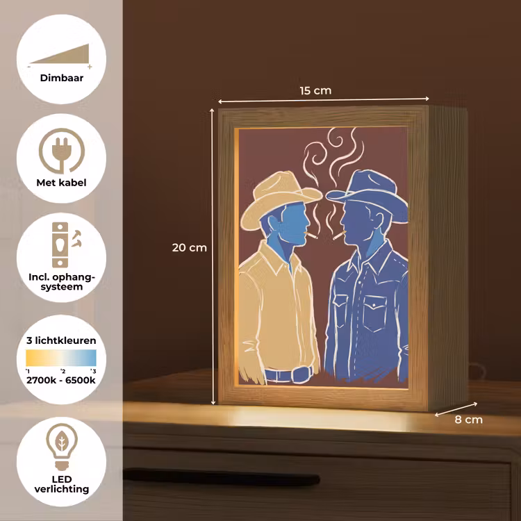 Gepersonaliseerde Lightbox - Mensen - Profiel - Sigaret - Abstract - Kunst — 7