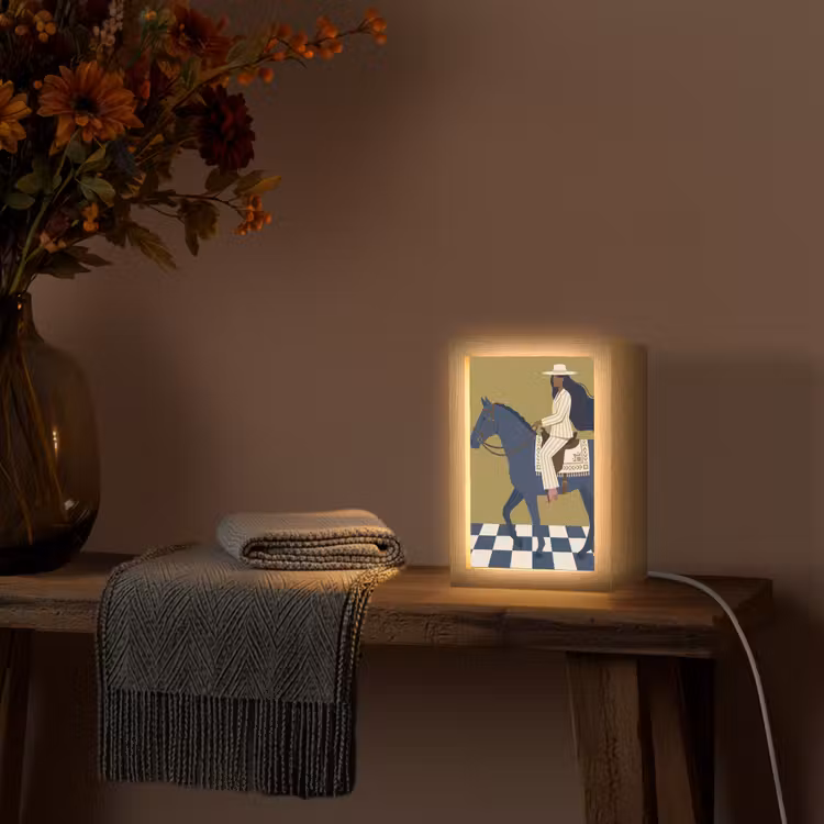 Gepersonaliseerde Lightbox - Vrouw - Paard - Rijden - Modern - Abstract — 3