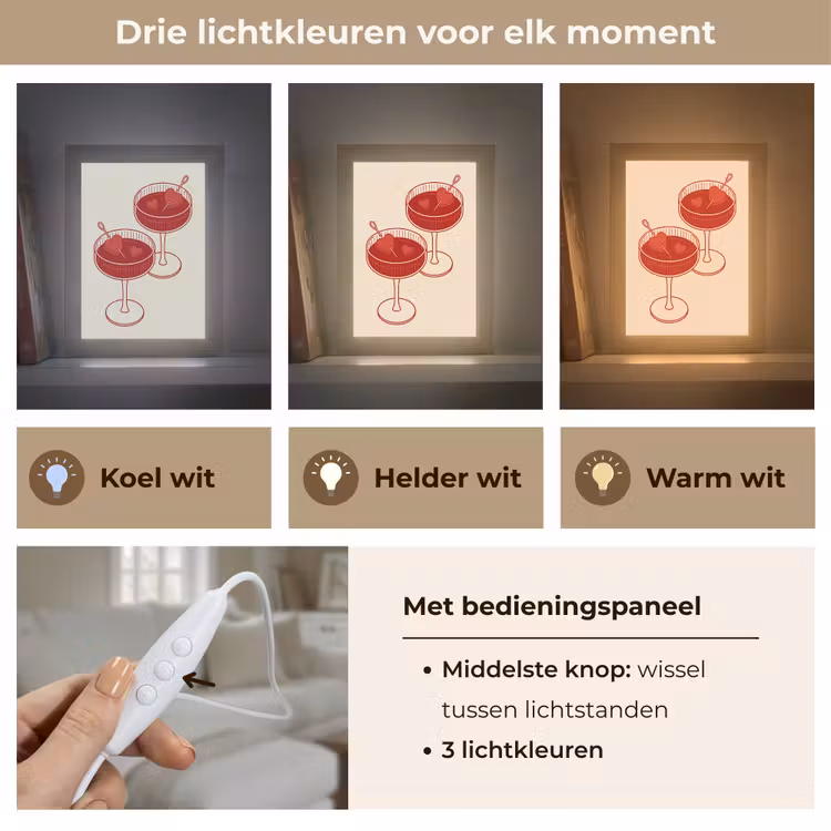 Gepersonaliseerde Lightbox - Cocktail - Hartjes - Liefde - Illustratie - Rood — 6