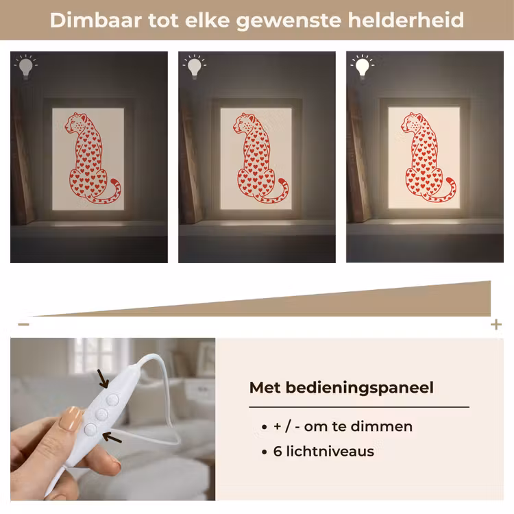 Gepersonaliseerde Lightbox - Kat - Harten - Dieren - Modern - Rood — 8