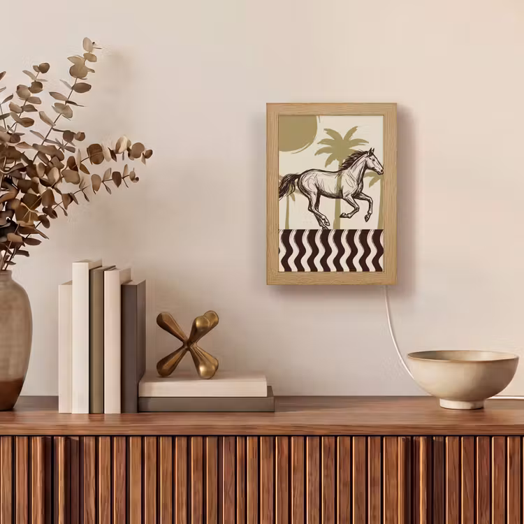 Gepersonaliseerde Lightbox - Paard - Galopperend - Woestijn - Illustratie — 4