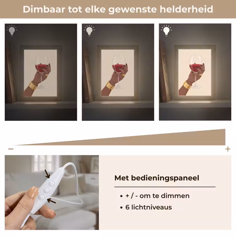 Gepersonaliseerde Lightbox - Vrouw - Wijn - Glas - Illustratie - Rood — 8