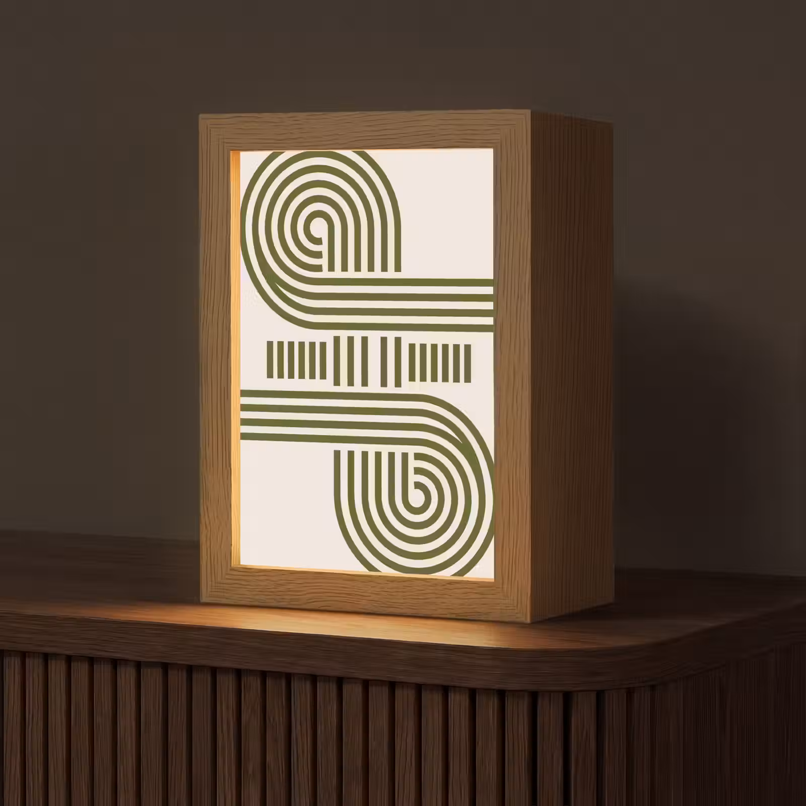 Gepersonaliseerde Lightbox - Abstract - Vormen - Modern - Groen — 1