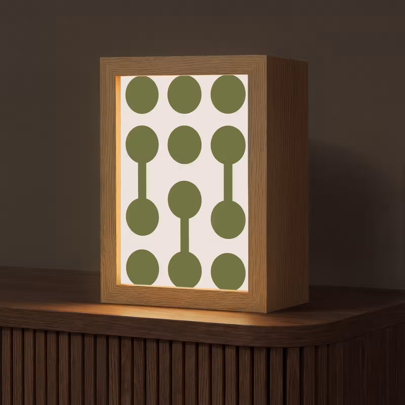 Gepersonaliseerde Lightbox - Cirkels - Geometrisch - Abstract - Modern - Groen — 1