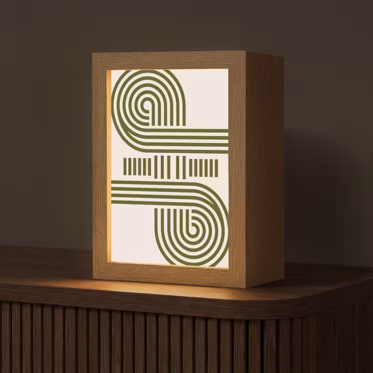 Gepersonaliseerde Lightbox - Abstract - Vormen - Modern - Groen — 1