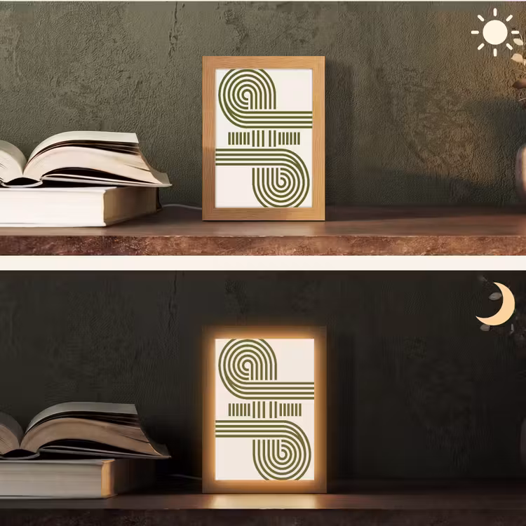 Gepersonaliseerde Lightbox - Abstract - Vormen - Modern - Groen — 5