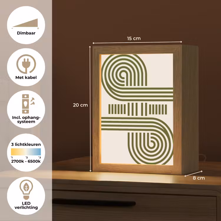 Gepersonaliseerde Lightbox - Abstract - Vormen - Modern - Groen — 7