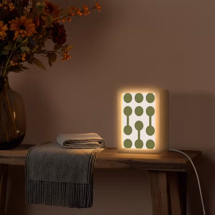 Gepersonaliseerde Lightbox - Cirkels - Geometrisch - Abstract - Modern - Groen — 3