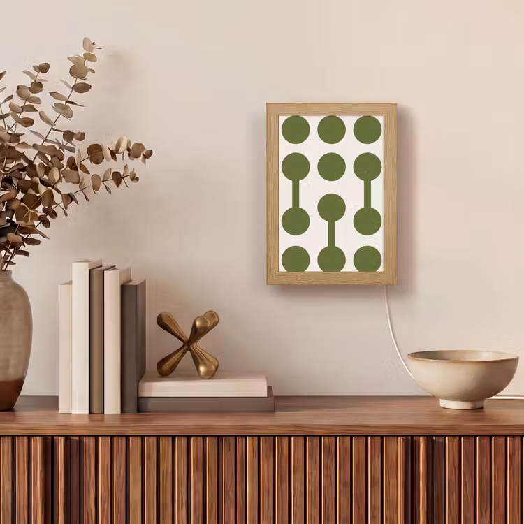 Gepersonaliseerde Lightbox - Cirkels - Geometrisch - Abstract - Modern - Groen — 4