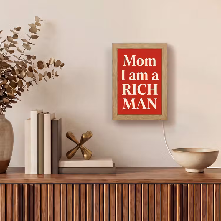 Gepersonaliseerde Lightbox - Tekst - Rijkdom - Motivatie - Rood - Modern — 4