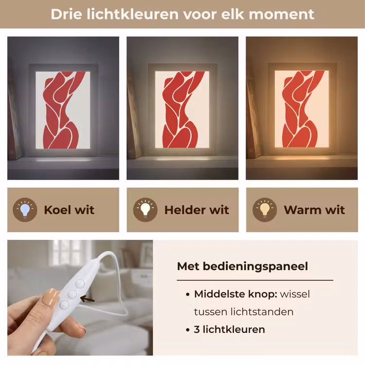 Gepersonaliseerde Lightbox - Vrouw - Figuur - Abstract - Modern - Rood — 6