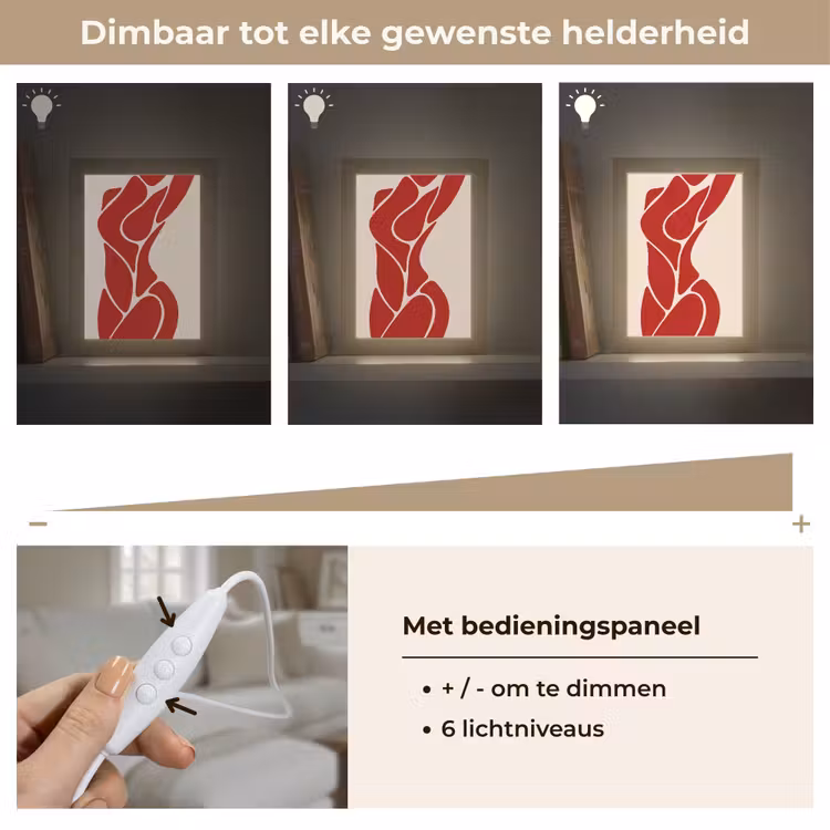 Gepersonaliseerde Lightbox - Vrouw - Figuur - Abstract - Modern - Rood — 8