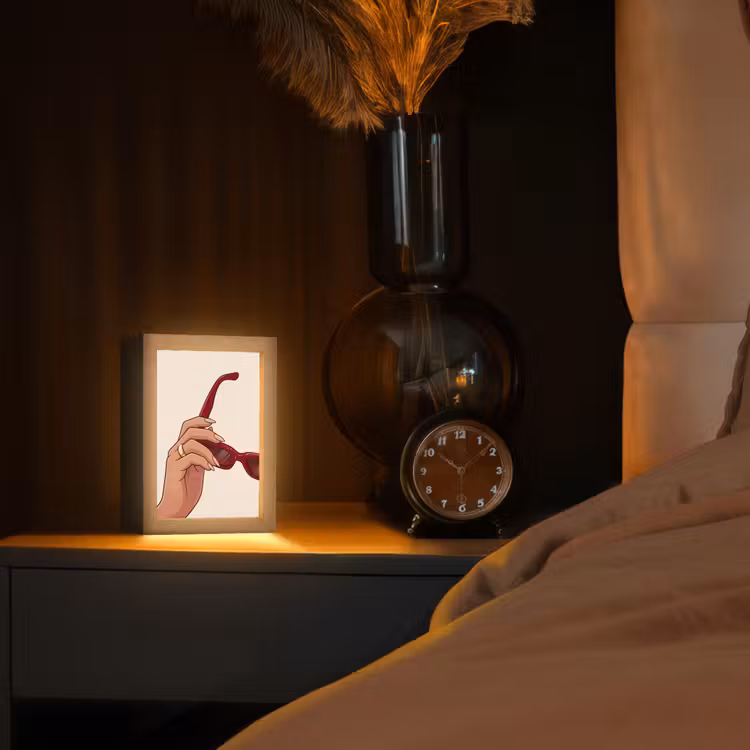 Gepersonaliseerde Lightbox - Vrouw - Zonnebril - Mode - Rood - Illustratie — 2
