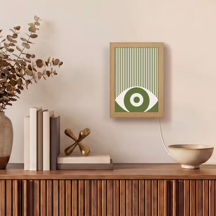 Gepersonaliseerde Lightbox - Abstract - Oog - Strepen - Modern - Groen — 4