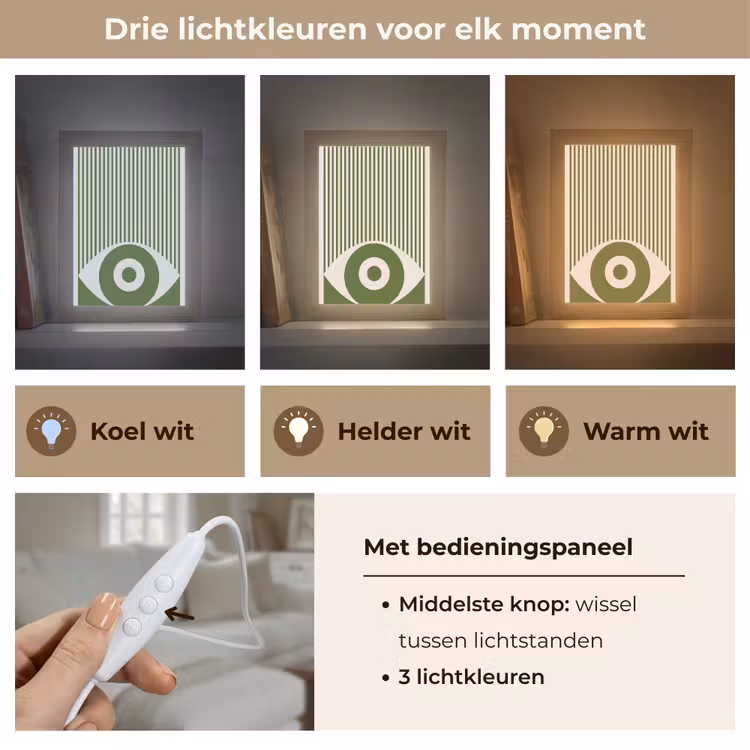 Gepersonaliseerde Lightbox - Abstract - Oog - Strepen - Modern - Groen — 6