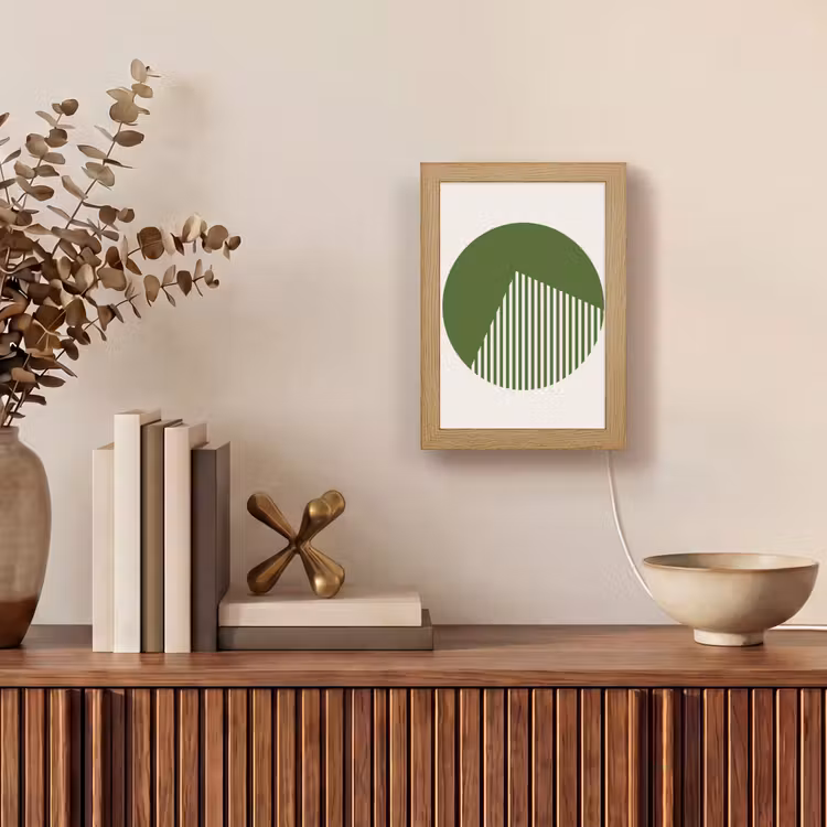 Gepersonaliseerde Lightbox - Cirkel - Strepen - Geometrisch - Abstract - Groen — 4