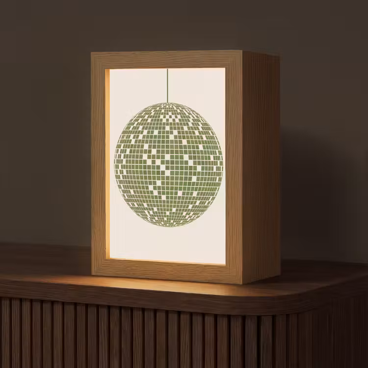 Gepersonaliseerde Lightbox - Disco - Bal - Groen - Abstract - Modern — 1