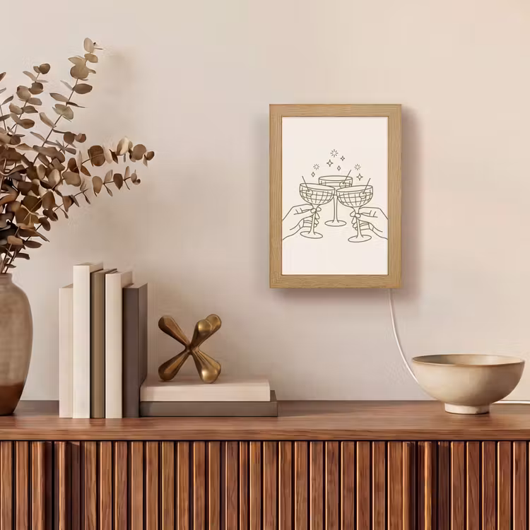 Gepersonaliseerde Lightbox - Drankjes - Feest - Proosten - Minimalistisch - Groen — 4