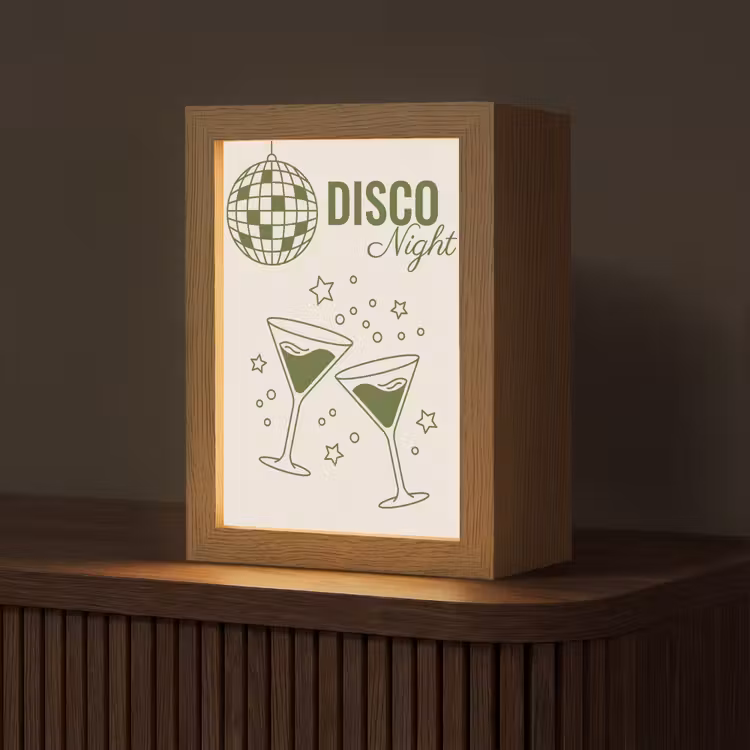 Gepersonaliseerde Lightbox - Feest - Disco - Drank - Illustratie - Groen — 1