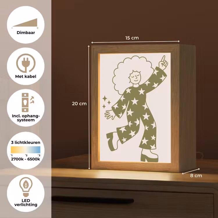 Gepersonaliseerde Lightbox - Mensen - Dansend - Feest - Vintage - Groen — 7