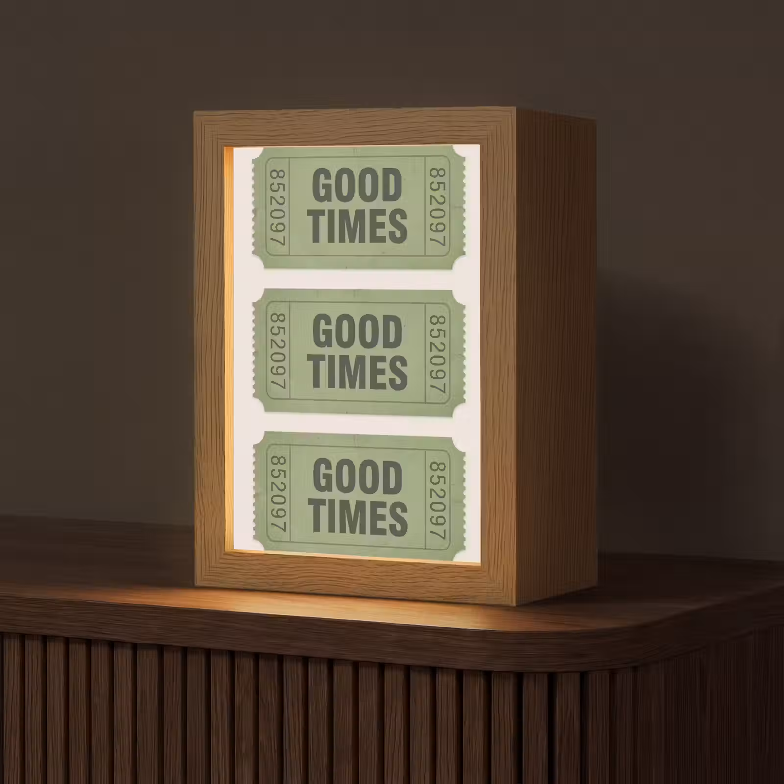 Gepersonaliseerde Lightbox - Kaartje - Vintage - Groen - Evenement - Collectie — 1