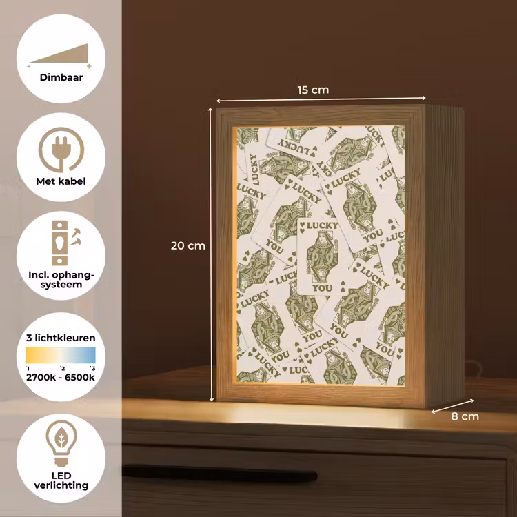 Gepersonaliseerde Lightbox - Kaarten - Koningin - Patroon - Groen - Spel — 7