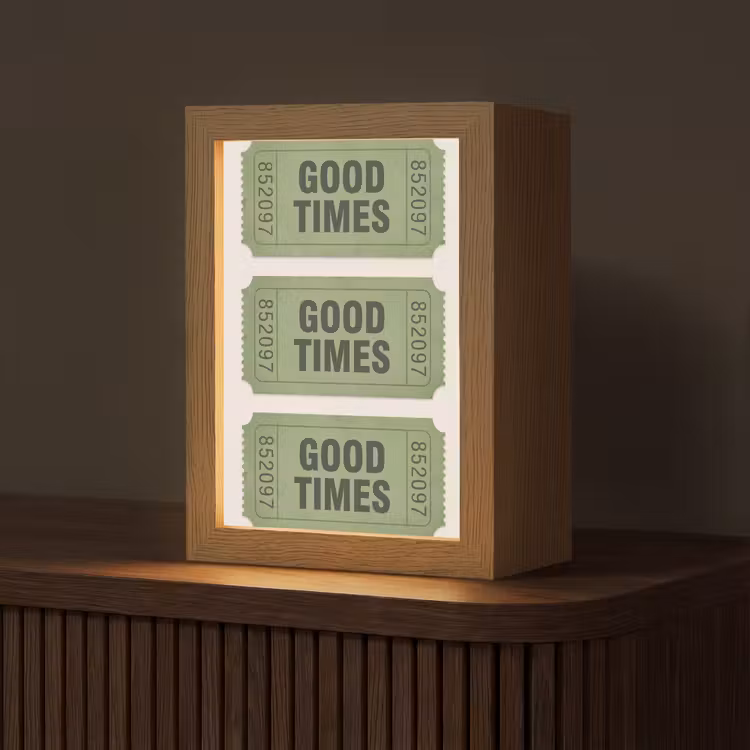 Gepersonaliseerde Lightbox - Kaartje - Vintage - Groen - Evenement - Collectie — 1