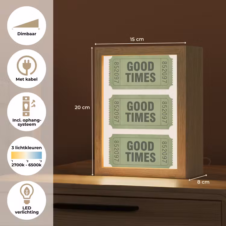 Gepersonaliseerde Lightbox - Kaartje - Vintage - Groen - Evenement - Collectie — 7