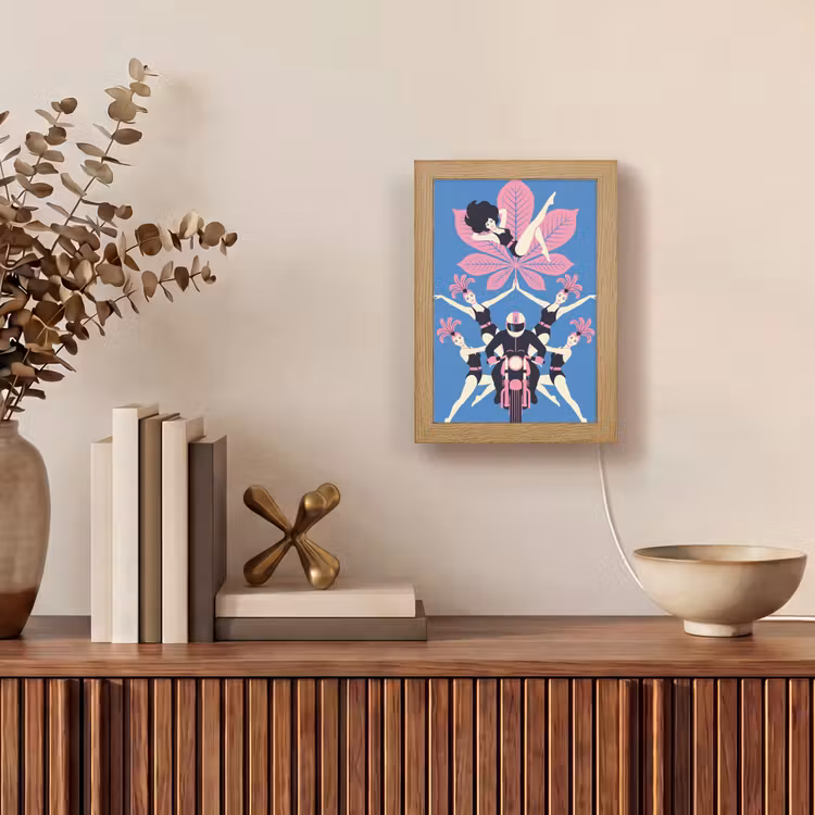 Gepersonaliseerde Lightbox - Mensen - Dans - Motor - Retro - Roze — 4