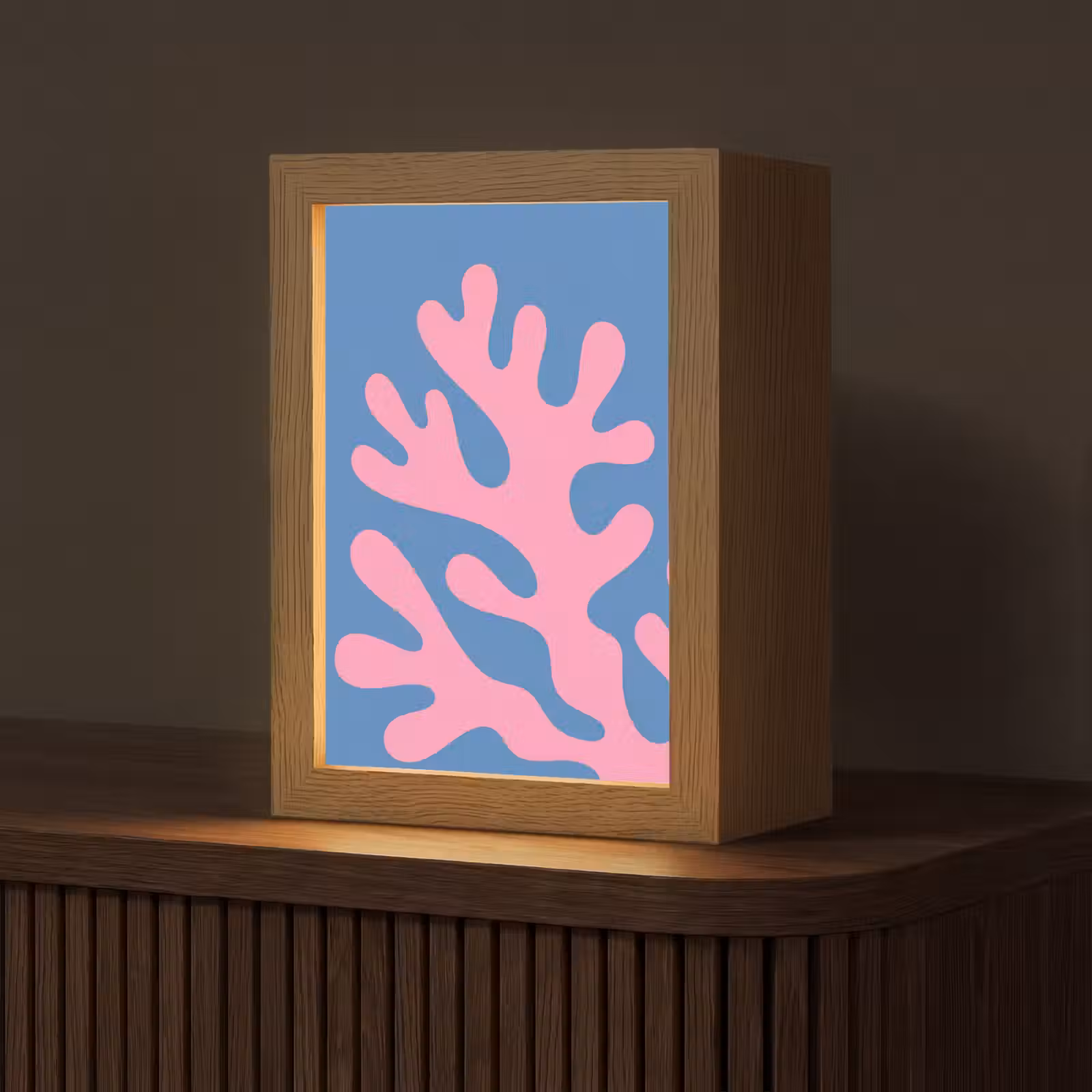 Gepersonaliseerde Lightbox - Abstract - Vormen - Roze - Blauw — 1