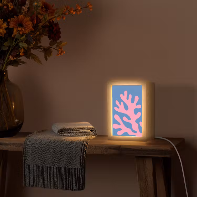 Gepersonaliseerde Lightbox - Abstract - Vormen - Roze - Blauw — 3
