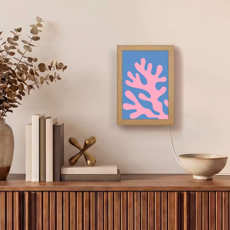Gepersonaliseerde Lightbox - Abstract - Vormen - Roze - Blauw — 4