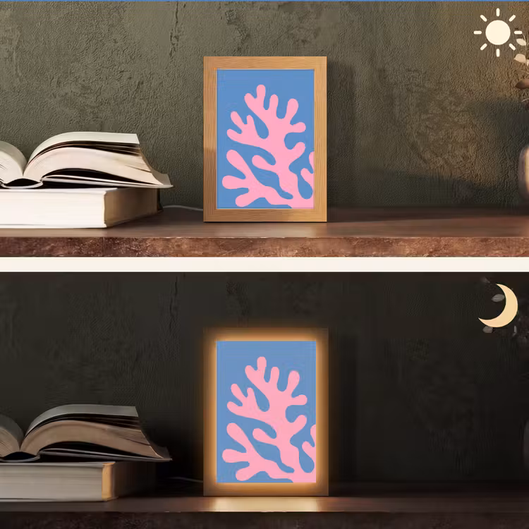 Gepersonaliseerde Lightbox - Abstract - Vormen - Roze - Blauw — 5