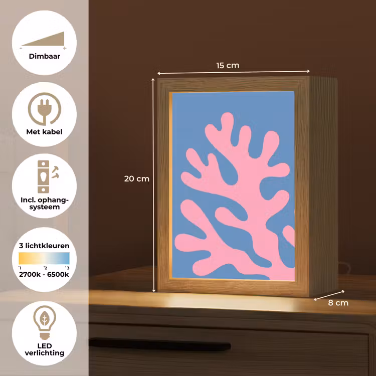 Gepersonaliseerde Lightbox - Abstract - Vormen - Roze - Blauw — 7
