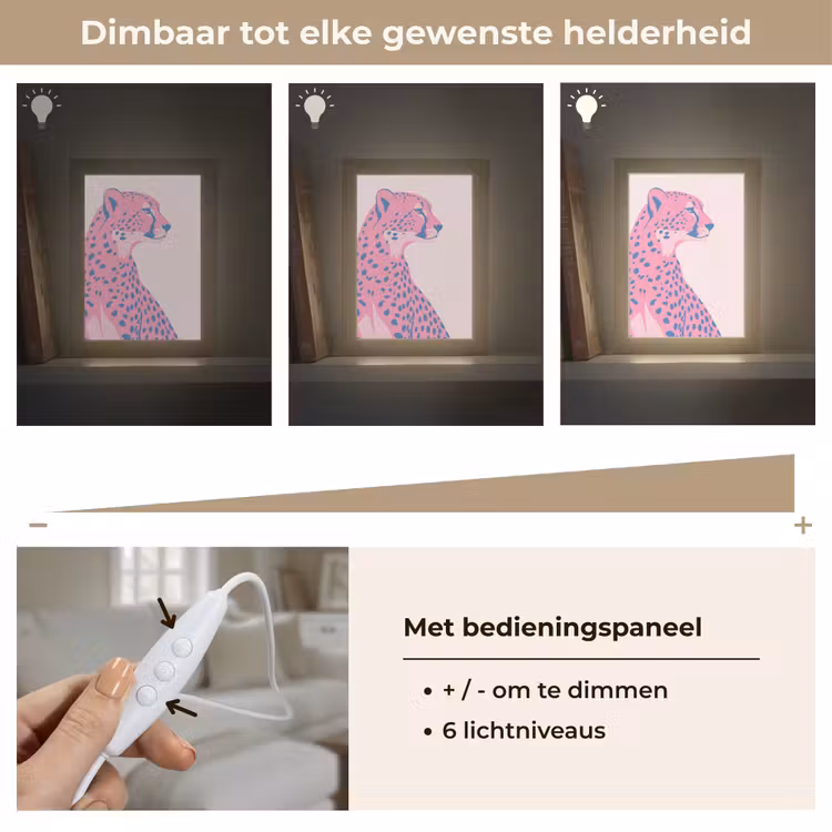Gepersonaliseerde Lightbox - Dieren - Profiel - Abstract - Roze - Blauw — 8