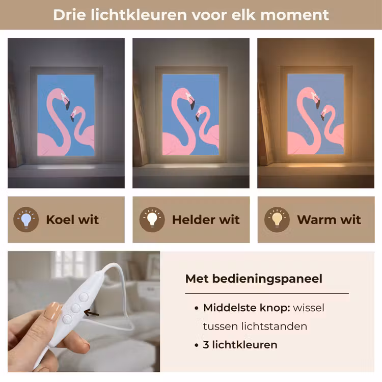 Gepersonaliseerde Lightbox - Vogel - Paar - Dieren - Modern - Roze — 6