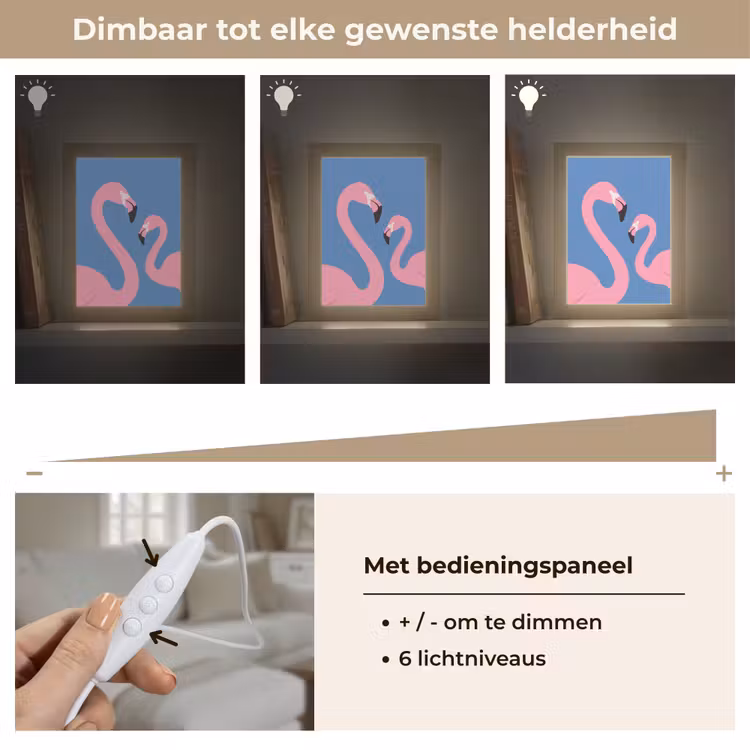 Gepersonaliseerde Lightbox - Vogel - Paar - Dieren - Modern - Roze — 8