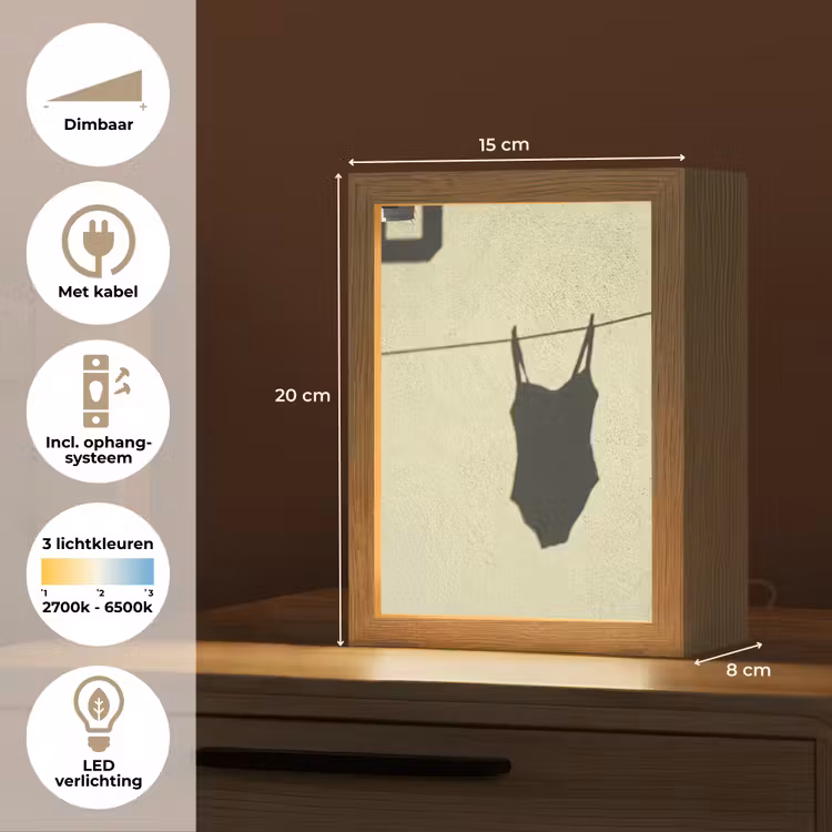 Gepersonaliseerde Lightbox - Badpak - Schaduw - Muur - Zomer - Minimalistisch — 7