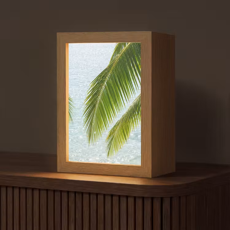 Gepersonaliseerde Lightbox - Boom - Bladeren - Water - Tropisch - Groen — 1