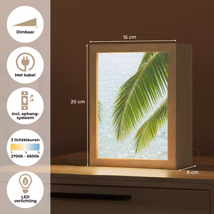 Gepersonaliseerde Lightbox - Boom - Bladeren - Water - Tropisch - Groen — 7