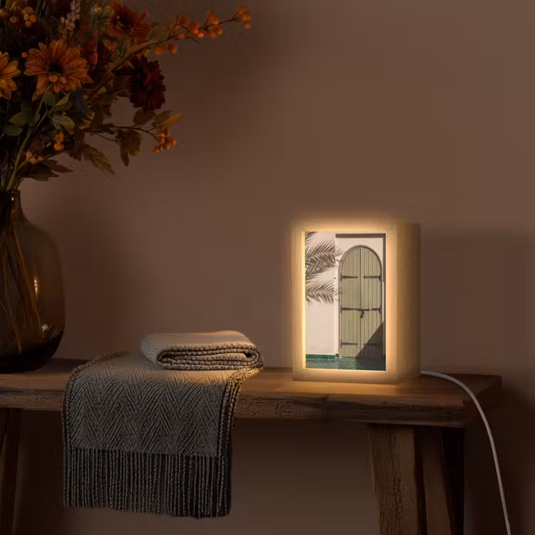 Gepersonaliseerde Lightbox - Deur - Hout - Architectuur - Groen - Rustiek — 3