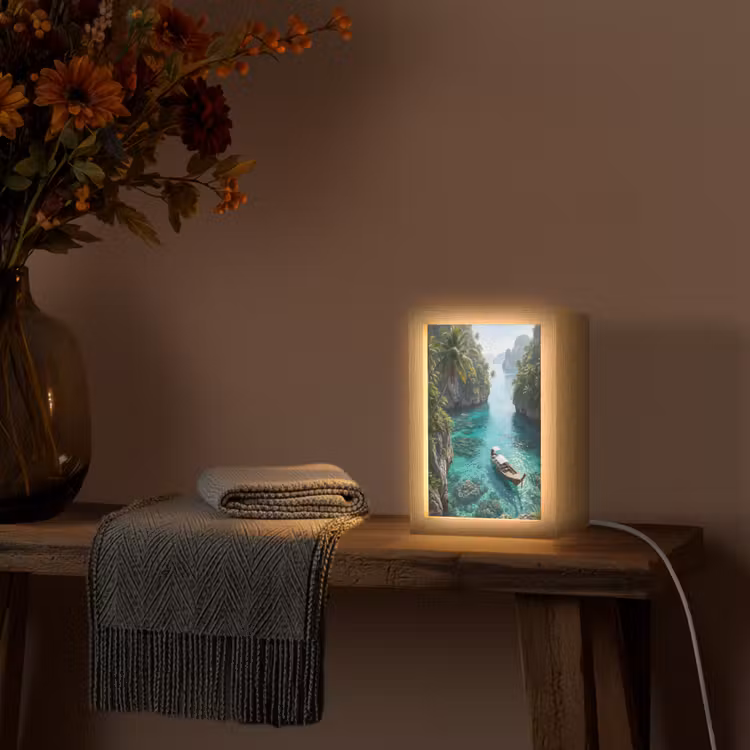 Gepersonaliseerde Lightbox - Eiland - Tropisch - Water - Palmbomen - Natuur — 3