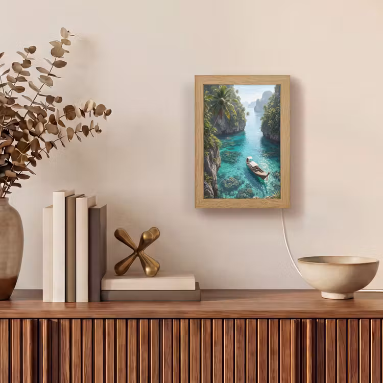 Gepersonaliseerde Lightbox - Eiland - Tropisch - Water - Palmbomen - Natuur — 4