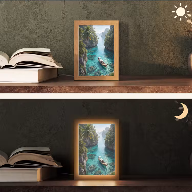 Gepersonaliseerde Lightbox - Eiland - Tropisch - Water - Palmbomen - Natuur — 5