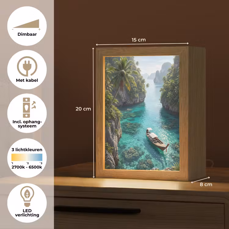 Gepersonaliseerde Lightbox - Eiland - Tropisch - Water - Palmbomen - Natuur — 7