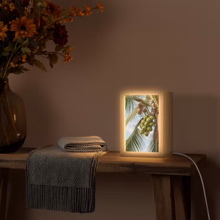 Gepersonaliseerde Lightbox - Kokosnoot - Boom - Tropisch - Natuur - Groen — 3